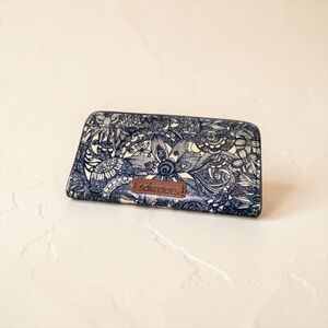 Sakroots Navy Floral Key & Card Holder